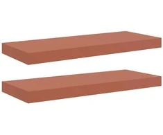 Sieninė lentyna 2 pcs Raudona 60 x 23 x 4 cm Apdirbta mediena