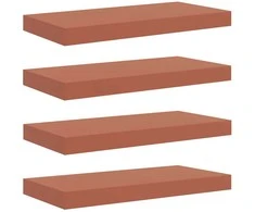 Sieninė lentyna 4 pcs Raudona 50 x 23 x 4 cm Apdirbta mediena