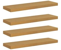 Sieninė lentyna 4 pcs Smėlio 80 x 23,5 x 4 cm Apdirbta mediena