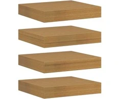 Sieninė lentyna 4 pcs Smėlio 23 x 23,5 x 4 cm Apdirbta mediena