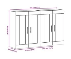 Sieniniai baldai 2 vnt. Sena mediena 69,5 x 34 x 90 cm