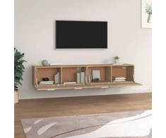 Sieninės spintelės, 2vnt., ąžuolo, 100x36,5x35cm, mediena