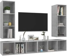TV staliukas | Sieninis televizoriaus stovas | 4 pcs 37 x 37 x 107.5 cm