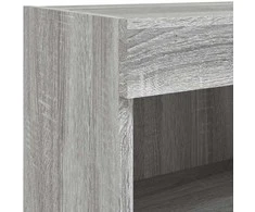 TV staliukas Sieninės TV spintelės su LED, 2vnt., pilka ąžuolo, 60x30x40cm