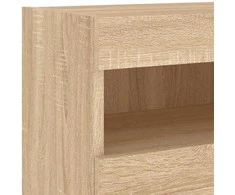 TV staliukas Sieninės TV spintelės su LED, 2vnt., sonoma ąžuolo, 40x30x40cm