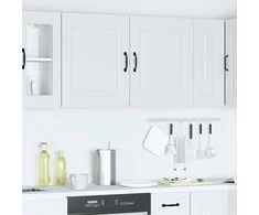Sieninės virtuvės spintelės 2vnt "Kalmar" Baltas Engineered Wood