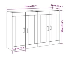 Sieniniai baldai 2 vnt. Senovinis medis 69,5 x 34 x 90 cm