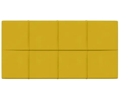 Sieninis galvūgalis 12 pcs Geltona 60 x 30 cm Aksomas