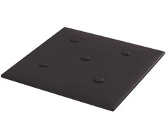 Sieninis galvūgalis 12 pcs Juodas 30 x 30 cm Dirbtinė oda