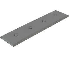 Sieninis galvūgalis 12 pcs Pilka 60 x 15 cm Dirbtinė oda