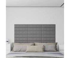 Sieninis galvūgalis 12 pcs Pilka 60 x 15 cm Dirbtinė oda