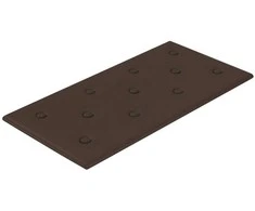 Sieninis galvūgalis 12 pcs Ruda 60 x 30 cm Dirbtinė oda