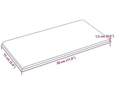 Sieninis galvūgalis 12 vnt. 30 x 15 cm Šviesiai pilka audinys