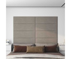 Sieninis galvūgalis 12 pcs Šviesiai pilka 90 x 30 cm Aksomas