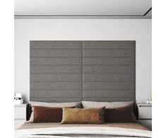 Sieninis galvūgalis 12 pcs Šviesiai pilka 90 x 15 cm audinys