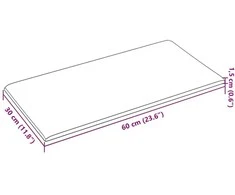 Sieninis galvūgalis 12 vnt. 60 x 30 cm Tamsiai pilka audinys
