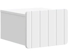 Sieninis naktinis staliukas 2 vnt. Balta 33 x 34,5 x 24 cm