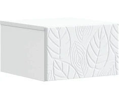 Sieninis naktinis staliukas 2 pcs Balta 49 x 34,5 x 20 cm