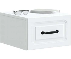 Sieninis naktinis staliukas 2 pcs Balta 34,5 x 33 x 20 cm