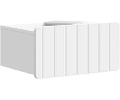 Sieninis naktinis staliukas 2 pcs Balta 49 x 34,5 x 24 cm