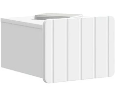 Sieninis naktinis staliukas 2 pcs Balta 33 x 34,5 x 24 cm