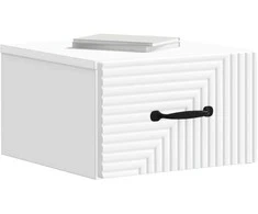 Sieninis naktinis staliukas 2 pcs Balta 34,5 x 33 x 20 cm