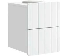 Sieninis naktinis staliukas 2 vnt. Balta 33 x 34,5 x 43 cm