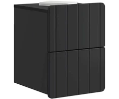 Sieninis naktinis staliukas 2 vnt. Juoda 33 x 34,5 x 43 cm