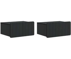 Sieninis naktinis staliukas 2 pcs Juoda 49 x 34,5 x 24 cm