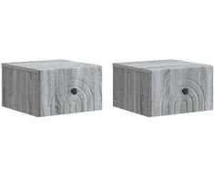 Sieninis naktinis staliukas 2 pcs Pilka sonoma ąžuolo