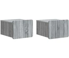 Sieninis naktinis staliukas 2 pcs Pilka sonoma ąžuolo