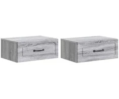 Sieninis naktinis staliukas 2 pcs Pilka sonoma ąžuolo