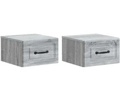 Sieninis naktinis staliukas 2 pcs Pilka sonoma ąžuolo