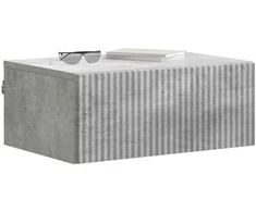 Sieninis naktinis staliukas Betono pilka 49 x 34,5 x 20 cm