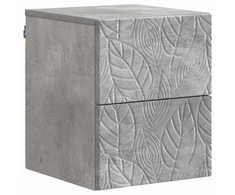 Sieninis naktinis staliukas Betono pilka 34,5 x 33 x 40 cm