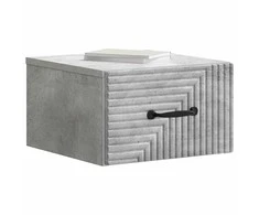 Sieninis naktinis staliukas Betono pilka 34,5 x 33 x 20 cm