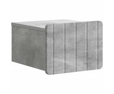 Sieninis naktinis staliukas Betono pilka 33 x 34,5 x 24 cm