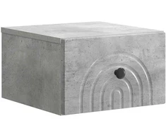 Sieninis naktinis staliukas Betono pilka 33 x 34,5 x 20 cm