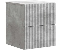 Sieninis naktinis staliukas Betono pilka 33 x 34,5 x 40 cm