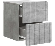Sieninis naktinis staliukas Betono pilka 33 x 34,5 x 43 cm