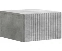 Sieninis naktinis staliukas Betono pilka 33 x 34,5 x 20 cm