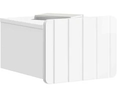 Sieninis naktinis staliukas Itin blizgi balta 33 x 34,5 x 24 cm