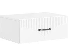 Sieninis naktinis staliukas Itin blizgi balta 49 x 34,5 x 20 cm