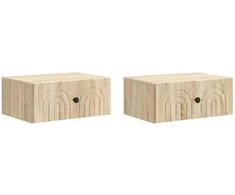 Sieninis naktinis staliukas su stalčių 2 pcs Sonoma ąžuolas