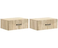 Sieninis naktinis staliukas su stalčių 2 pcs Sonoma ąžuolas