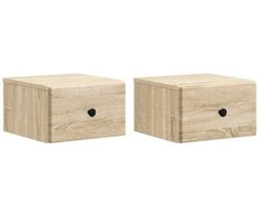 Sieninis naktinis staliukas su stalčių 2 pcs Sonoma ąžuolas