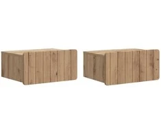 Sieninis naktinis staliukas su stalčių 2 pcs Artisano ąžuolo