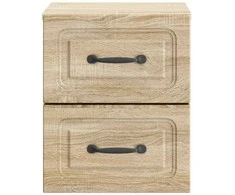 Sieninis naktinis staliukas su stalčių 2 pcs Sonoma ąžuolas