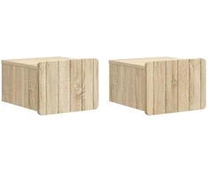 Sieninis naktinis staliukas su stalčių 2 pcs Sonoma ąžuolas