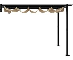 Pavėsinė 300 x 300 x 200 cm Taupe Poliesteris